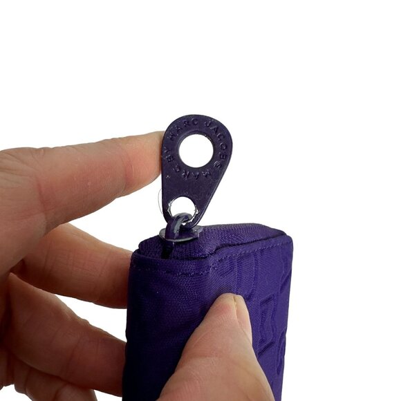 MARC by Marc Jacobs Purple Neoprene  Dreamy Logo Zip Slim Wallet - Picture 11 of 13